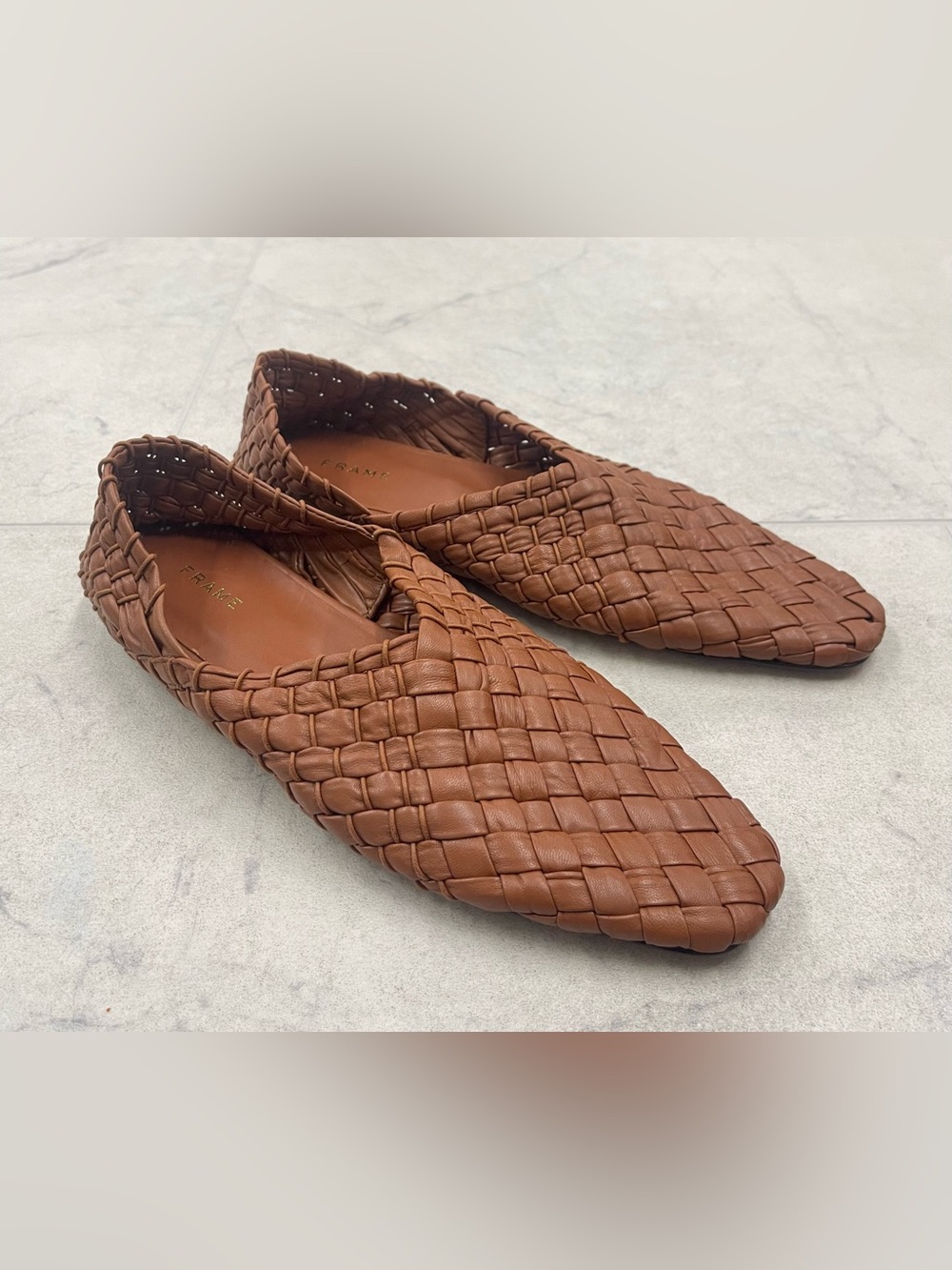 (NC-5) New Frame Le Woven Loafer In Tan Size 37